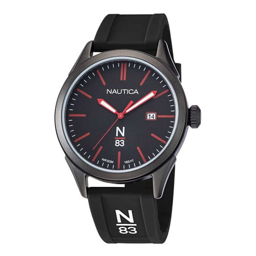 Reloj Nautica Hannay Bay Modelo: Naphbf118 Color Del Fondo Negro Color De La Correa Negro