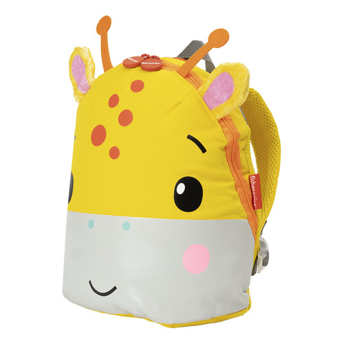 Mochila escolar Fisher-Price FIP013-BP279H color amarillo diseño lisa 9L