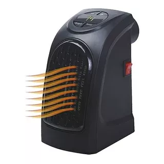 Calefactor 220v Portatil Regulable Tecnologia Termoceramica Color Negro