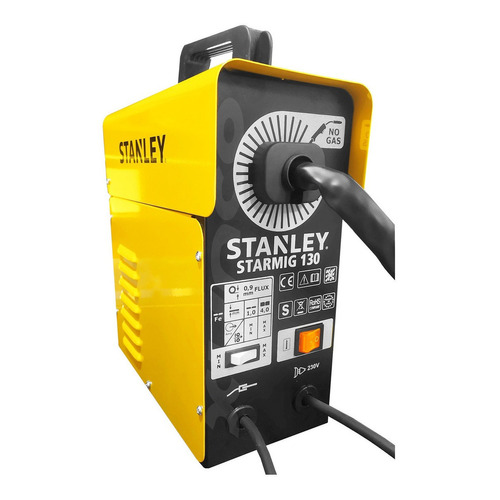 Soldadora Stanley Starmig 130 Italiana 130a 230v Sin Gas Color Amarillo