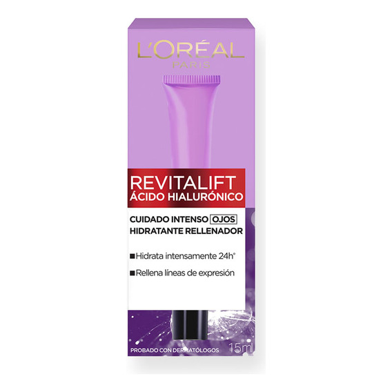 Contorno De Ojos Loreal Paris Revitalift Ácido Hialurónico 