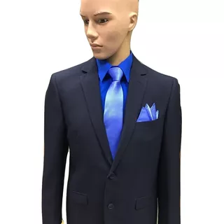 Traje Semi Entallado Azul Marino