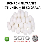Pompones Filtrantes Filtro 175 Unidades (700 Gr)=25 Kg Grava