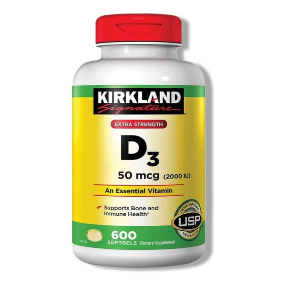 Vitamina D3 Kirkland 600 Cáps