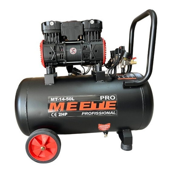 Compresor de aire eléctrico Meete MT-14-50L 50L 2hp 220V negro