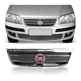 Grade Radiador Fiat Idea 2003/2010 Friso Cromado E Emblema
