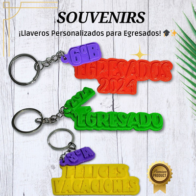 Llaveros  Egresados Personalizados  Escuelas Jardín 30uds