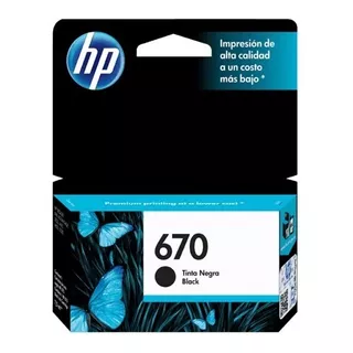 Cartridge tinta Hp cz113al Hp 670 Negro 250pag. 7.5 Ml