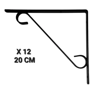 Mensula Estante De Hierro 20 Cm Pack Por 12 Unidades