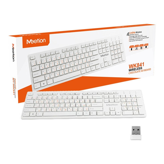 Teclado Multimedia Inalambrico Bluetooh Meetion Wk841 Febo