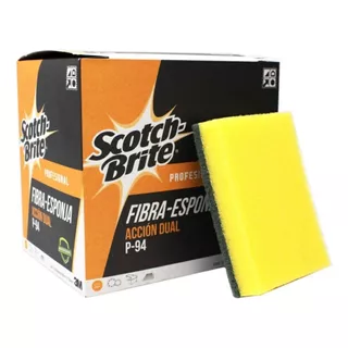 Fibra Verde Con Esponja 3m Scotch Brite P- 94 Caja C/12 Pzas