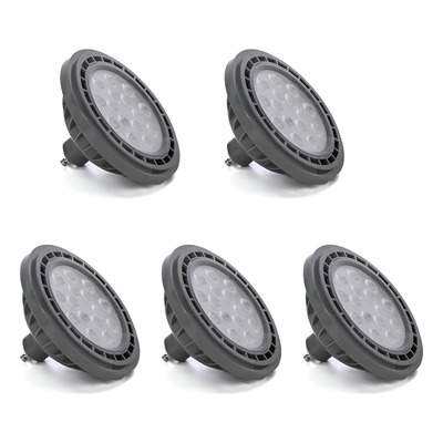 Pack Lamparas Led Ar111 15w Pvc Frio Gris Cw X5