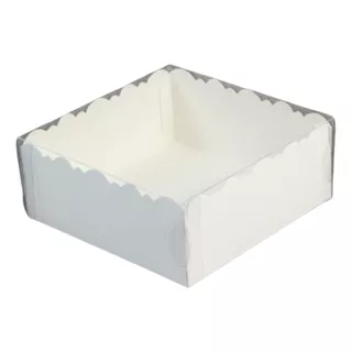 Caja Para Minitorta C/tapa Pvc- 12x12x5 - Pack X 25 Unid