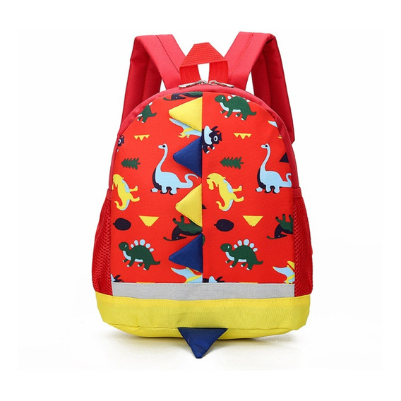 Mochila Infantil Escolar Dinosaurios 3d Divertidos Colores