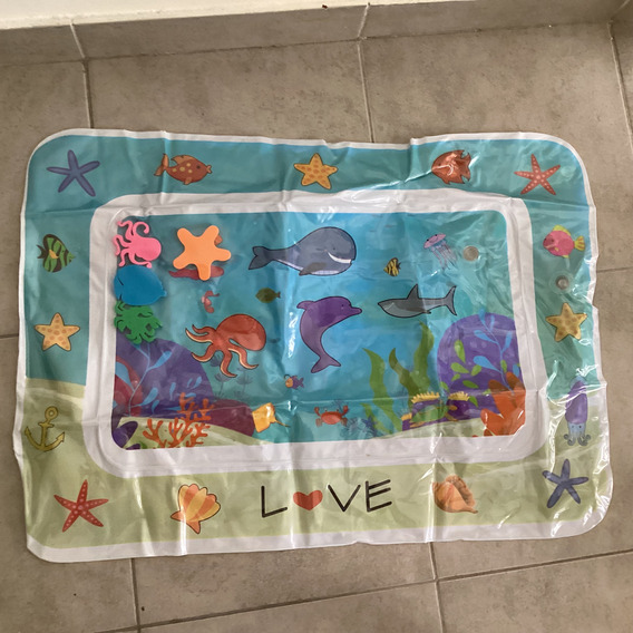 Alfombra Sensorial Inflable Con Aire Y Agua Love