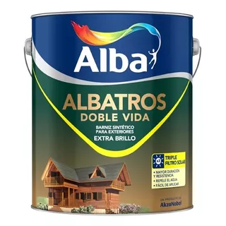 Alba Albatros Doble Vida Barniz Exterior Triple Solar 4l Acabado Brillante Color Transparente