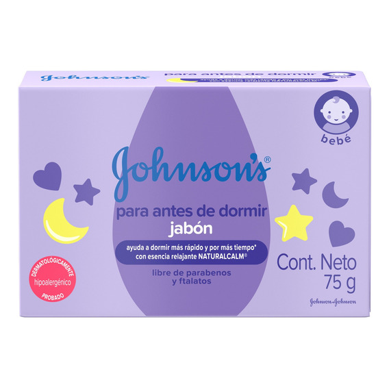 Jabón En Barra Johnson's Antes De Dormir sin sulfatos 75 g