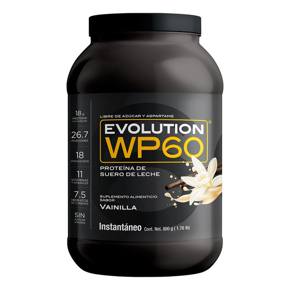 Evolution Proteina Suero De Leche (whey) Wp60 800 G Sabores Sabor Vainilla