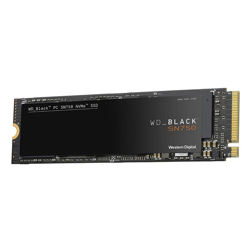 Disco sólido SSD interno Western Digital WD Black SN750 WDS100T3X0C 00SJG0 1TB negro