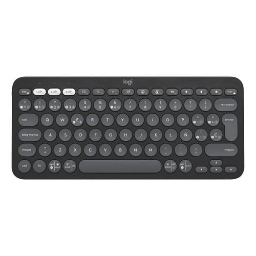 Teclado bluetooth Logitech Pebble Keys 2 K380S QWERTY español color grafito