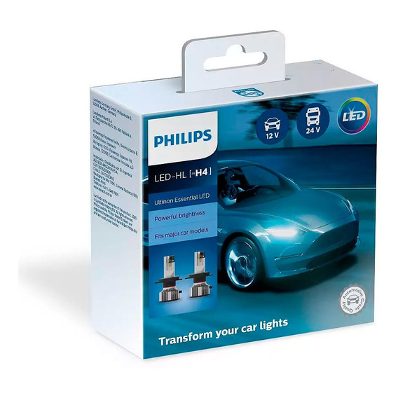 Lampara Philips Kit Led H4 12-24v 1500lm Ultinon Essential