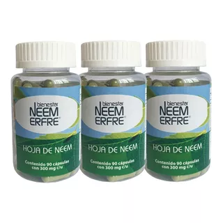 Pack De 3 - 90 Cápsulas De Hoja De Neem- Herbosteria Natural