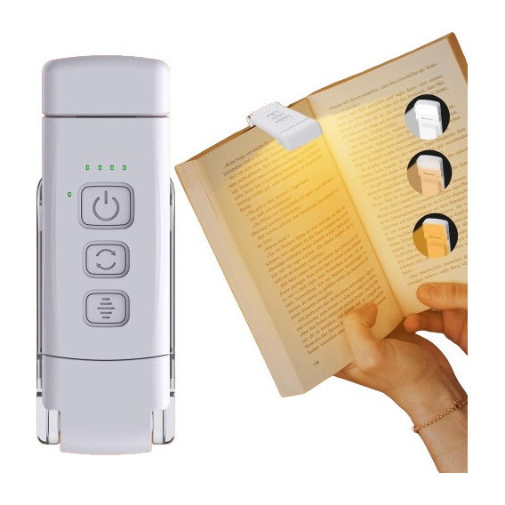 Mini Luz Lectura Usb Lampara Led Clip Libro Recargable Noche