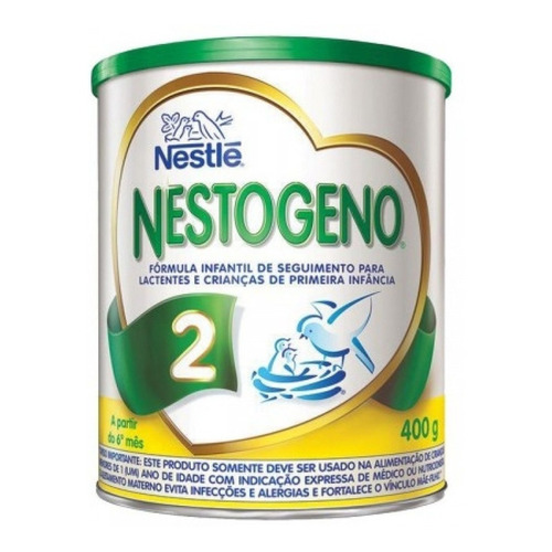 Leche de fórmula en polvo sin TACC Nestlé Nestogeno 2 en lata de 1 de 400g - 6  a 12 meses