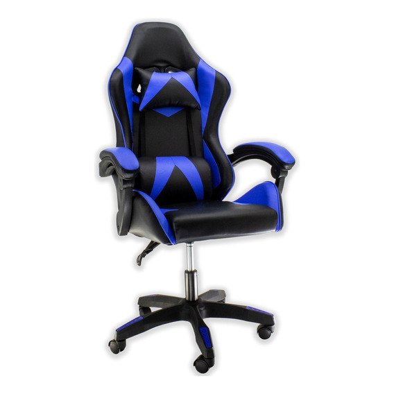 Silla Gamer Lo Ideal Reclinable Ergonomica Giratoria Color Azul