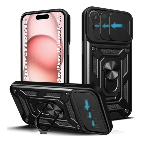 Carcasa Antigolpes 360° Para iPhone 14 13 12 Pro Máx + Mica