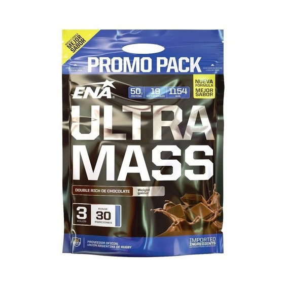 Ena Ultra Mass Ganador De Peso Y Masa X3kg - Sabor Chocolate