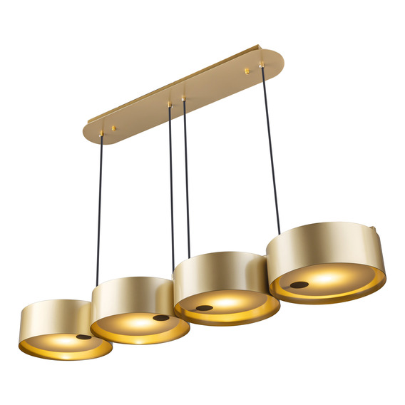 Colgante De 4 Luces Dorado Elegante Moderndo Candil Midlait 