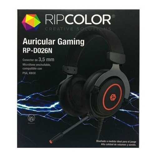 Auricular Gamer Negro Y Rojo Gaming D026n