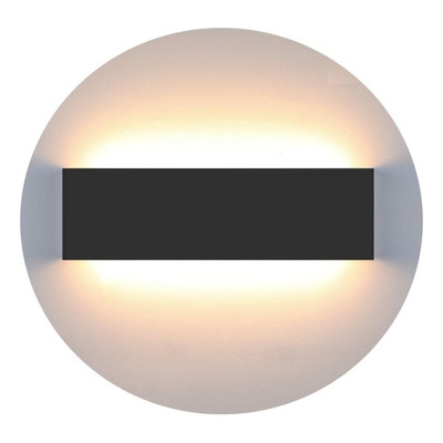 Aplique Led Lineal S Negro Madera Indirecto Diseño Lito N-g
