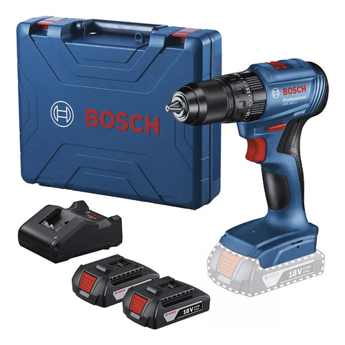 Taladro percutor Bosch GSB 185-LI 18V 2 baterías y maletín Color Azul Frecuencia 0-500 / 1900