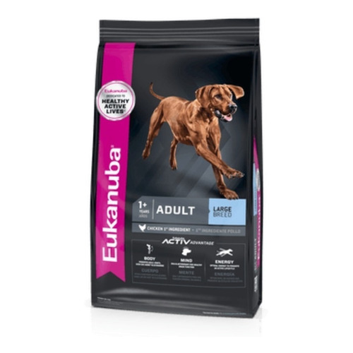 Alimento Eukanuba Adult para perro adulto de raza  grande sabor pollo en bolsa de 13.6kg