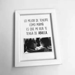 Regalo Dia De La Madre Cuadrito Foto Personalizado Frase