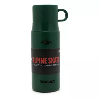 Termo Mate Alpine Skate 460ml Tapa Rosca Acero Inox 15942 Color Verde Militar