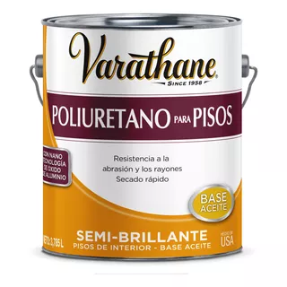 Poliuretano Pisos Varathane Base Aceite 1 Gl Semi Brillante