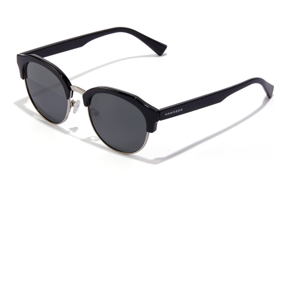 Gafas De Sol Polarizadas Hawkers Classic Rounded para Hombre y Mujer - Color Plateado/Negro