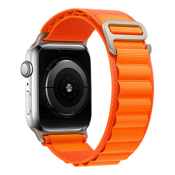 Pulsera circular para reloj Apple Ultra Alpine Mountaineer de nailon naranja, 42 mm, 44 mm, 45 mm, 49 mm