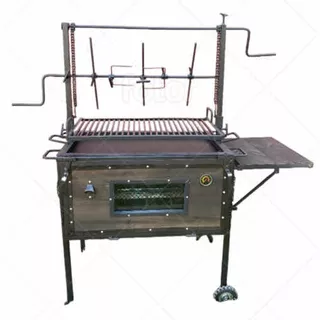 Asador Tipo Ataud Jumbo Premium Horno Acero Inox