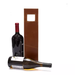 Porta Vinho Wine Bag P/1 Garrafa Couro Legítimo Alto Padrão 