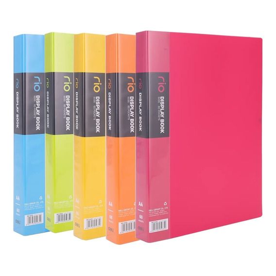 Carpeta Deli Con Folios Vivid Colors A4 60 Hojas Febo