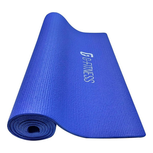 Colchoneta Mat Yoga Pilates Fitness Enrollable 6mm Color Azul