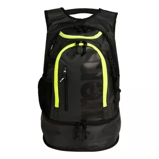 Mochila De Natación Arena Fastpack 3.0 Color Negro Dark Smoke-neon Yellow (101) 40 Litros De Capacidad Óptima Distribución Del Espacio Y Control De La Humedad Deportiva