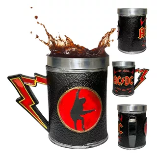 Caneca Acdc Banda High Voltage Rock And Roll Chopeira 500ml