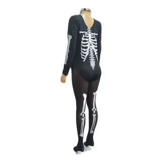 Disfraz Halloween De Mujer Esqueleto Doble Cara