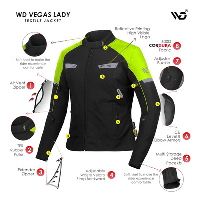 Chaqueta De Moto Wd, Para Mujer, Impermeable Ak