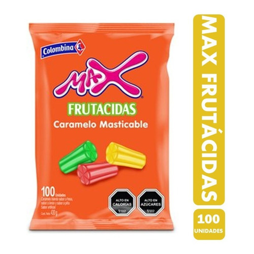 Masticable Max Frutacidas Colombina (contiene 100 Unidades)